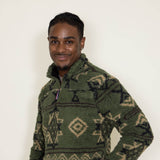 Sherpa 1/4 Zip for Men in Olive