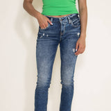 Silver Jeans Destructed Skinny Girlfriend Jeans for Women