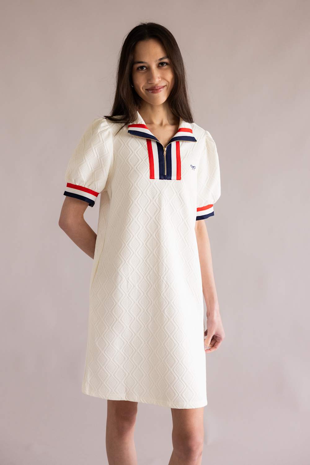 Simply Southern American Girl Zip Dress for Women in White