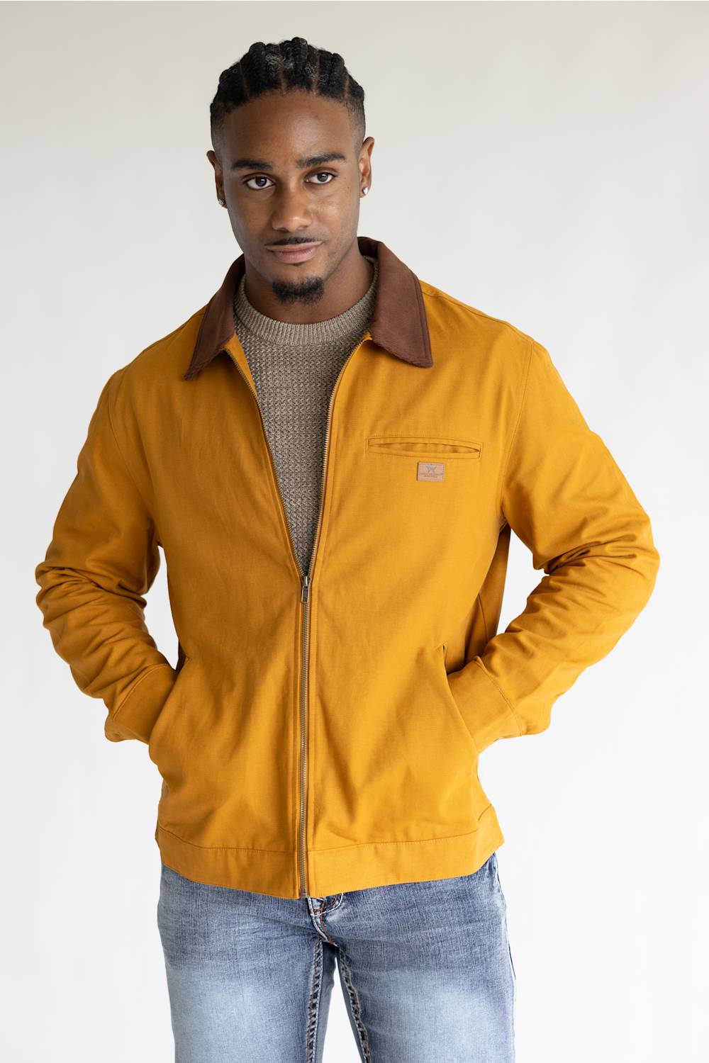 Simply Southern Canvas Jacket for Men in Brown