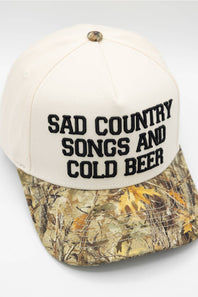 Simply Southern Country & Beer Snapback Hat for Men in Ivory