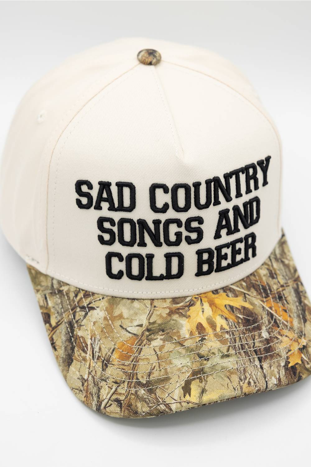 Simply Southern Country & Beer Snapback Hat for Men in Ivory