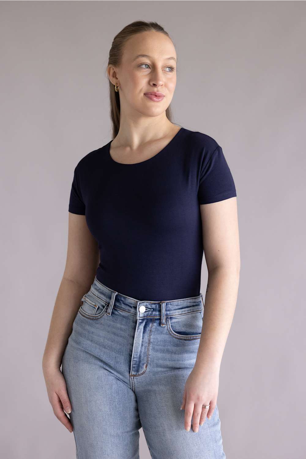 Simply Southern Double Layer T Shirt Navy