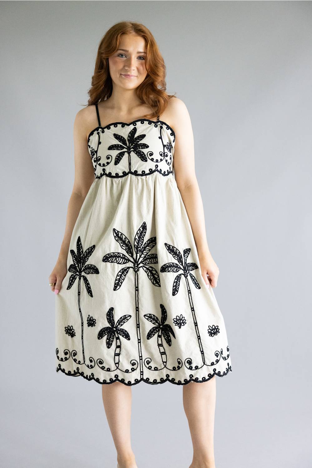 Simply Southern Embroidered Dress for Women in Linen