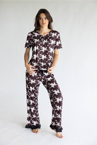 Simply Southern Everyday Lily Pajama Set for Women in Cow Print