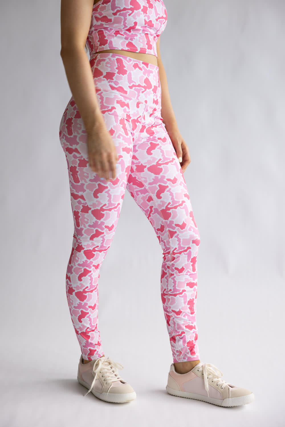 Simply Southern Full Length Leggings for Women in Pink Camo