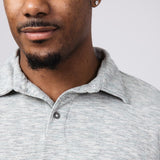 Simply Southern Knit Polo Shirt for Men in Grey