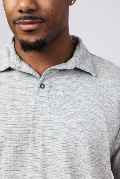 Simply Southern Knit Polo Shirt for Men in Grey