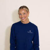 Simply Southern Long Sleeve Cheer Up T-Shirt for Women in Blue
