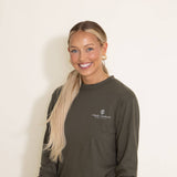Simply Southern Long Sleeve Not In The Mood T-Shirt for Women in Green
