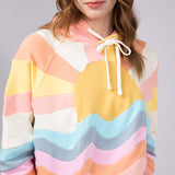 Womens Simply Southern Patched Sun Hoodie for Women in Multi