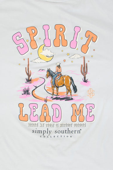 Plus Size Simply Southern Plus Size Spirit Lead Me T-Shirt for Women in Grey