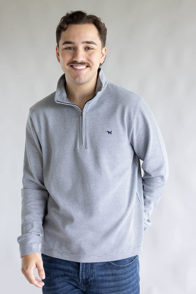 Simply Southern ¼ Zip Neck for Men in Grey | 0225-MN-QTRZIP-GRAY