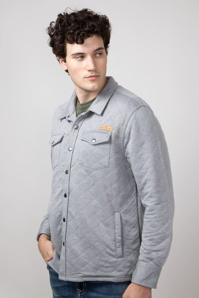 Simply Southern Quilted Shacket for Men in Ash