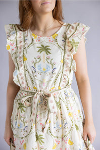 Simply Southern Cabana Tiered Dress for Women in Cream