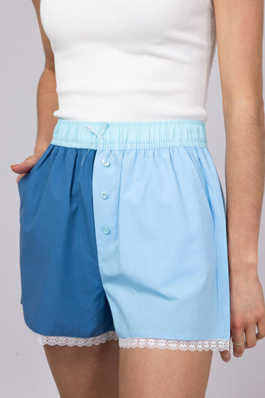 Womens Simply Southern Serena Boxer Shorts for Women in Blue