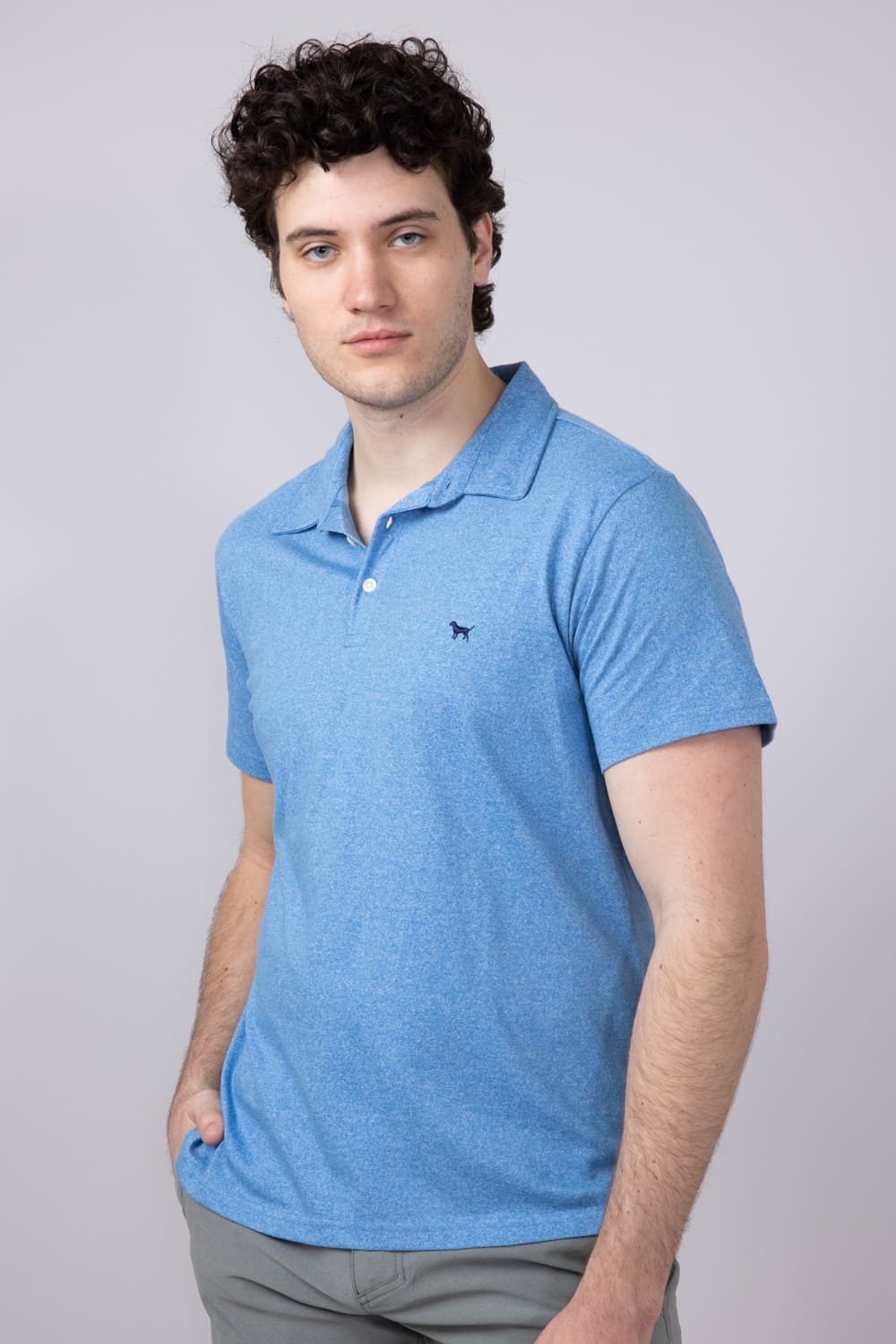 Men's Simply Southern Solid Polo for Men in Blue