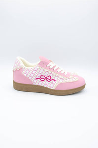 Simply Southern Summer Sneakers for Women in Pink Bow