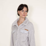 Simply Southern Soft Cropped Shacket for Women in Grey