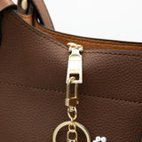 Small Pearl Bow Heart Purse Charm in Gold
