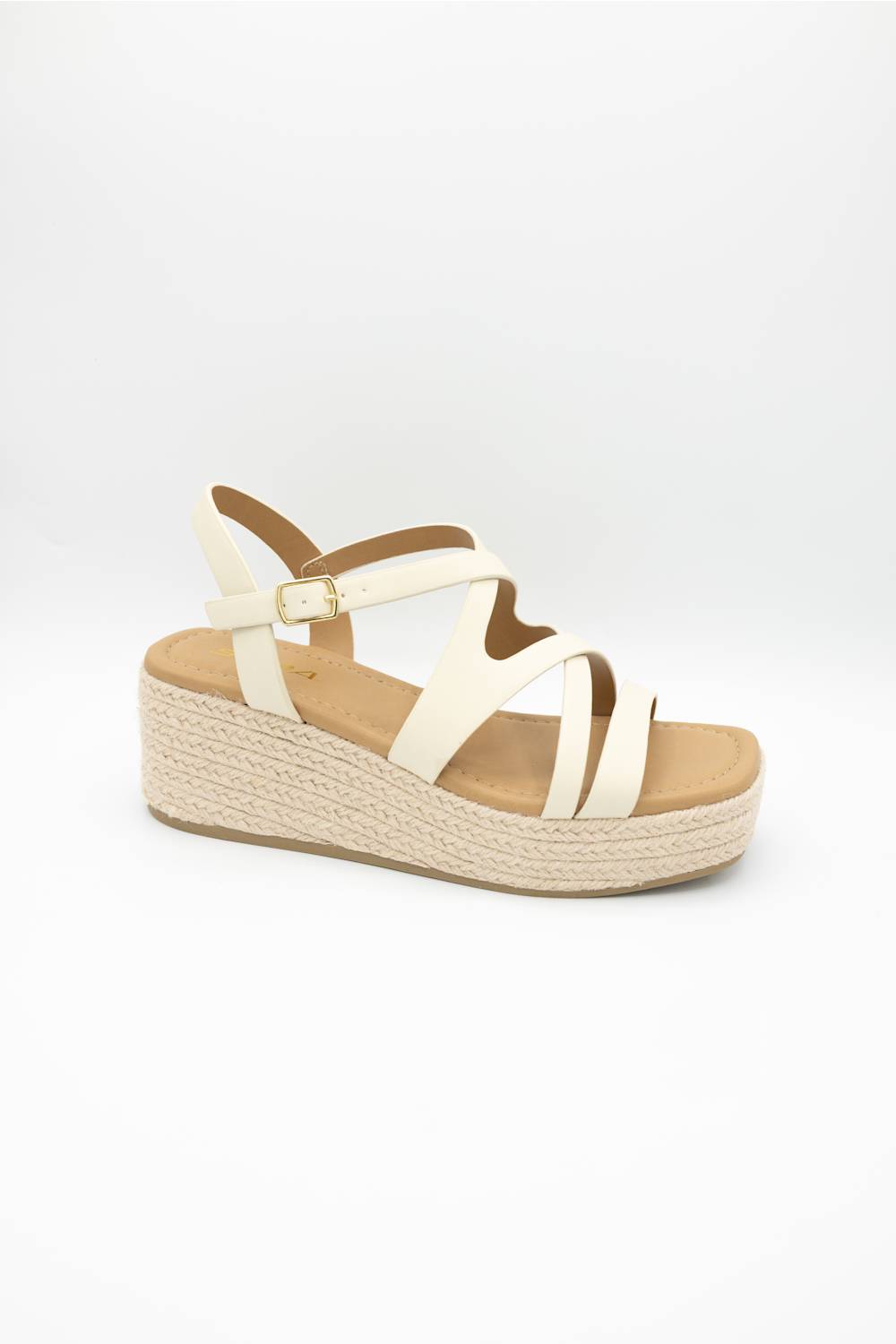 Soda Loco Rope Wedges for Women in Bone
