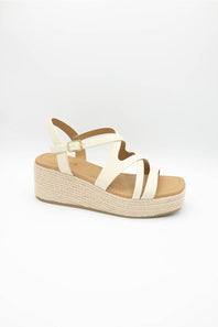 Soda Loco Rope Wedges for Women in Bone