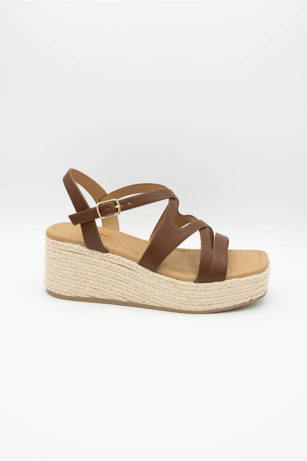 Soda Loco Rope Wedges for Women in Tan