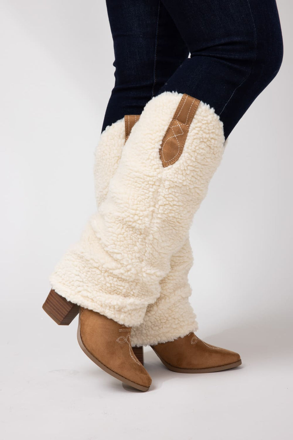 Soda Rely Shearling Tall Boots for Women in Beige RELY S BEIGE Glik s
