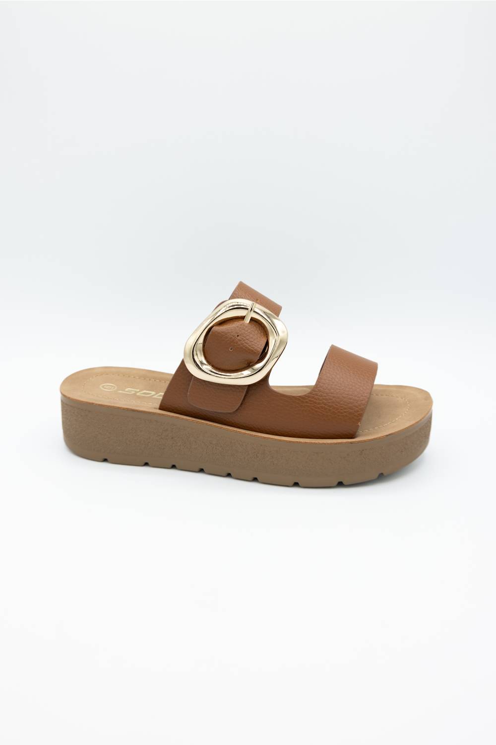 Soda Shance Platform Sandals for Women in Cognac