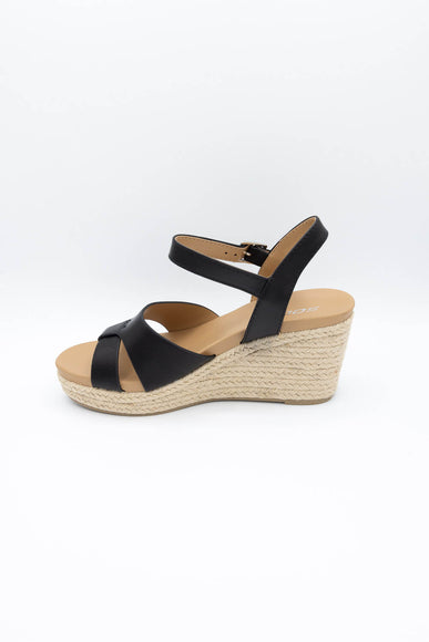 Soda Front Rope Wedges for Women in Black 