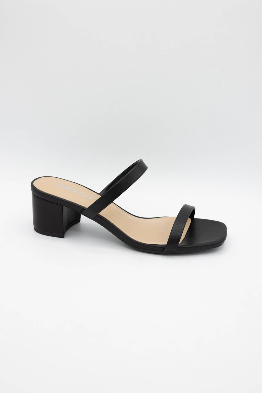 Soda Verlin Block Heels for Women in Black