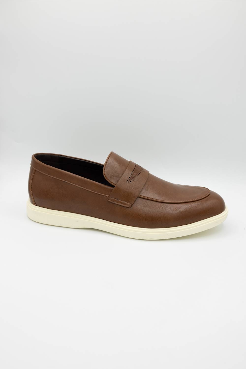 Steve Madden Milo Loafers for Men in Tan; Brown loafer shoe on a white background