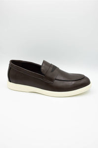 Steve Madden Milo Loafers for Men in Brown; Brown loafer shoe on a white background