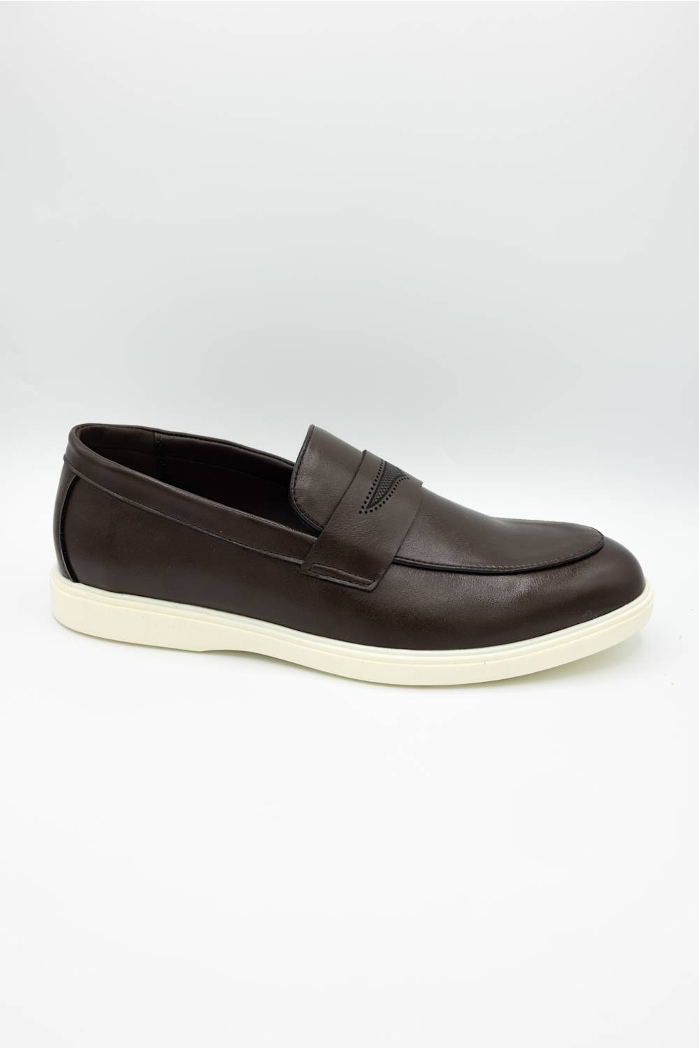 Steve Madden Milo Loafers for Men in Brown; Brown loafer shoe on a white background