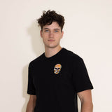 Skull Sunshine Graphic T-Shirt for Men in Black