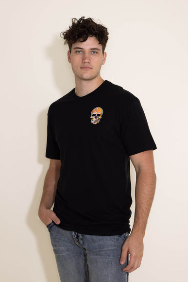 Skull Sunshine Graphic T-Shirt for Men in Black