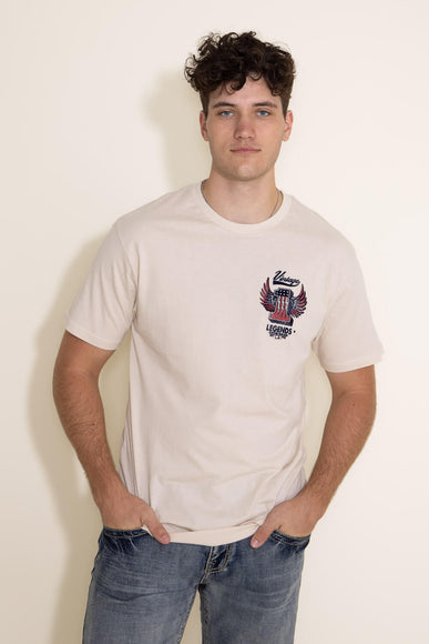Vintage Graphic T-Shirt for Men in Natural