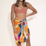 Swim Cover Up Sarong for Women in Orange