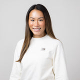 The North Face Heritage Patch Sweatshirt for Women in White Dune