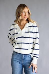 Thread & Supply Rylee Hoodie for Women in Ivory Navy