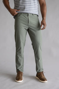 Tricot Prime Time Performance Pants for Men in Dusty Olive