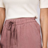 Tencel Drawstring Shorts for Women in Pink