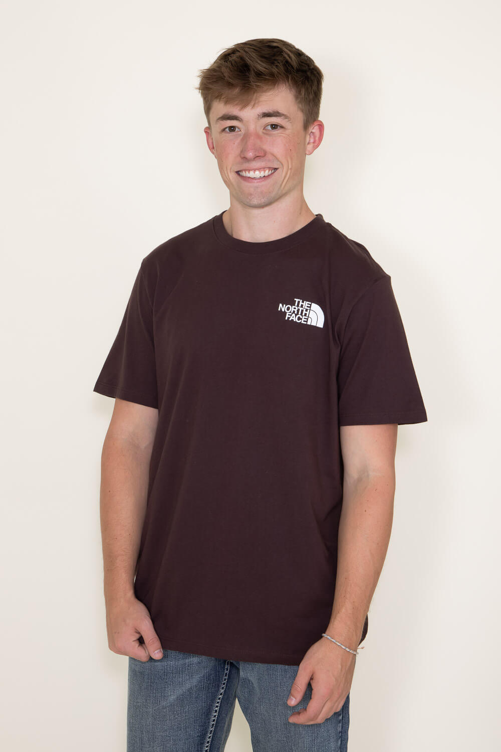 The North Face Box Logo T-Shirt for Men in Brown