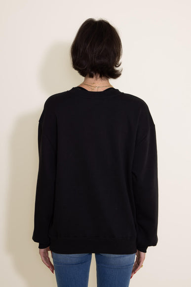The North Face Evolution Oversized Crew Sweatshirt for Women in Black