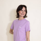 The North Face Heritage Patch Pocket T-Shirt for Women in Lupine Purple