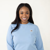 The North Face Heritage Patch Sweatshirt for Women in Blue
