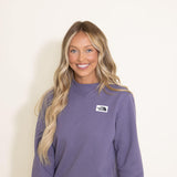 The North Face Heritage Patch Sweatshirt for Women in Purple
