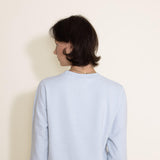 The North Face Heritage Patch Sweatshirt for Women in Purple Dusty Periwinkle
