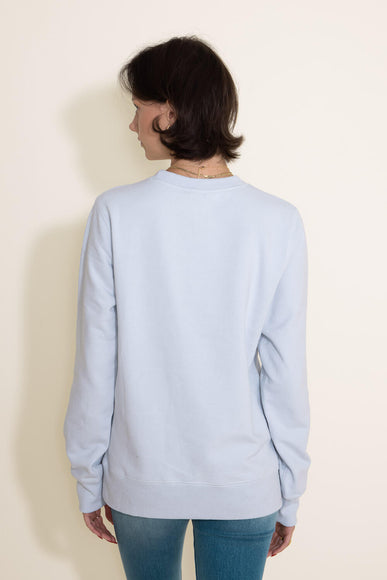The North Face Heritage Patch Sweatshirt for Women in Purple Dusty Periwinkle