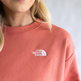 The North Face Oversized Simple Dome Fleece Sweatshirt for Women in Mars Dust